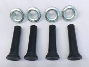 Holden Black Door Lock Knobs with Surrounds Pack of 4 containing 8 Pieces